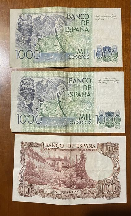 Notas 1563 - Lote ESPANHA 2100 Pesetas