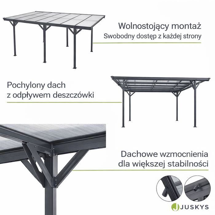 Carport wiata garaż zadaszenie 5x3 m