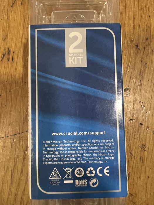 Memória RAM DDR4 CRUCIAL CT2K102464BF186D (2 x 8 GB) - NOVO