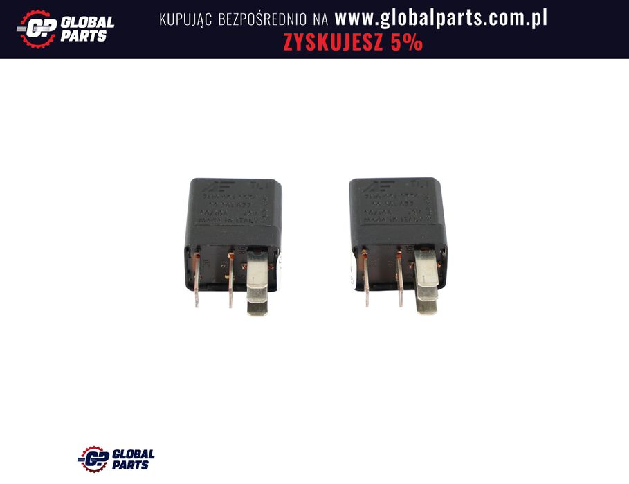 Volkswagen Audi Seat Skoda Przekaźnik Czarny 5-Pin 12V 7M Zestaw X2