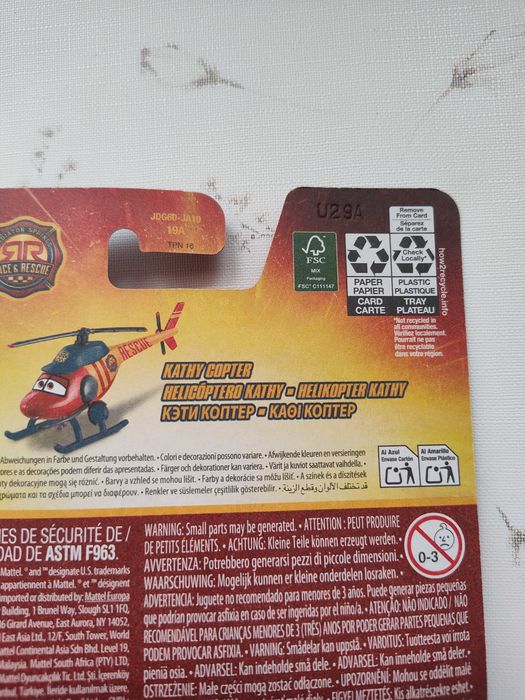 Helikopter Kathy cars auta Disney mattel