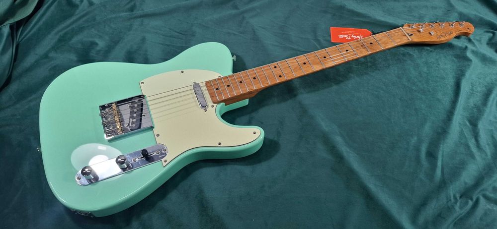 Gitara Elektryczna - Harley Benton TE-62CC SFG Telecaster Caramelized Canadian Maple Sea Foam Green