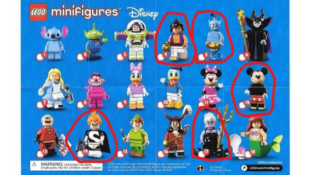 Lego Series - Marvel, Marretas, Looney, Harry Potter, Disney e outras.