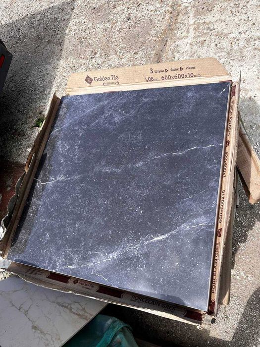 Глянцевая Черная Плитка на Пол и Стены SpaceStone 5VС500  59,5х59,5 см