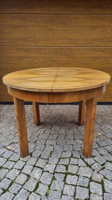 110 cm stół okrągły rozkładany Design PRL