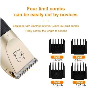 Máquina de Tosquiar Cães e Gatos Profissional Aparador Recarregável USB para Animais NOVA