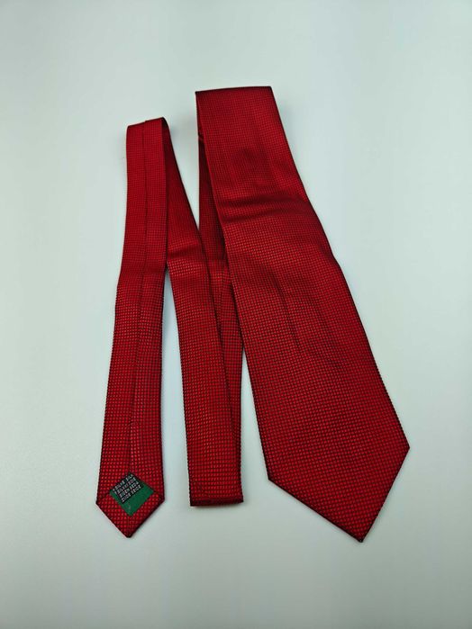 Andrew's Ties czerwony jedwabny krawat paz25