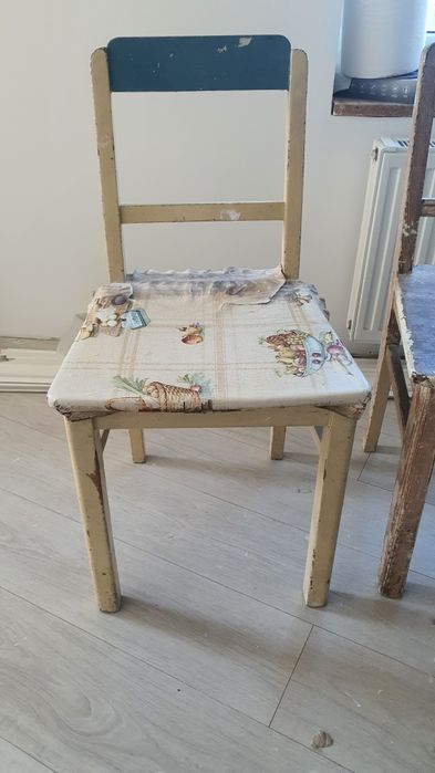 Krzesła vintage decoupage