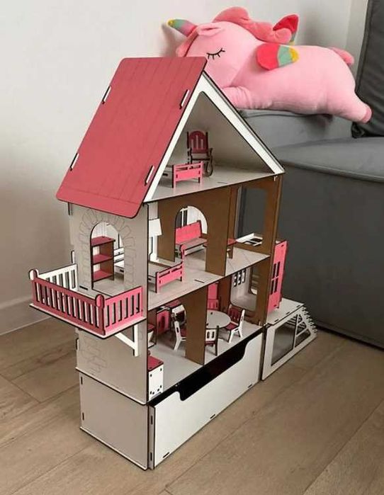 Ляльковий будиночок LOL з ліфтом та меблями бeзкоштoвна дocтавка