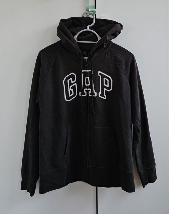 Gap damska bluza rozpinana L z kapturem brązowa USA