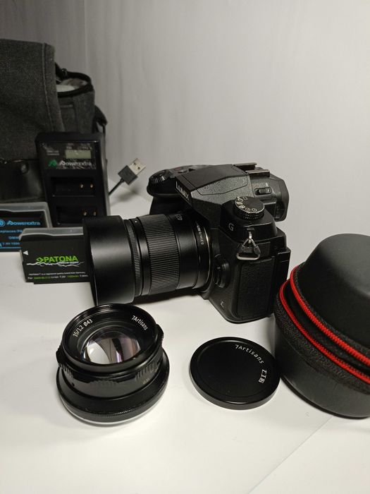 Panasonic Lumix G81 + Lumix 42.5 f1.7 OIS + 35mm f1.2 + Acessórios