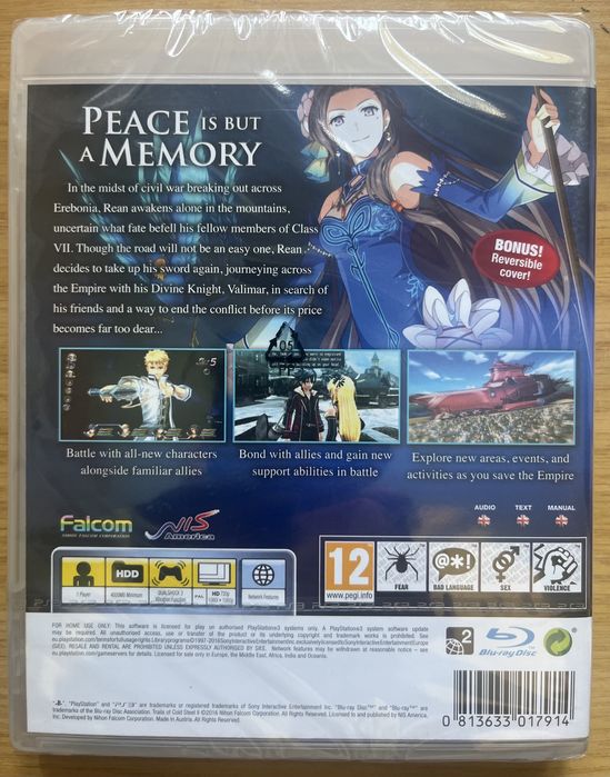 Trails of the cold steel 2 ps3 novo, selado de origem