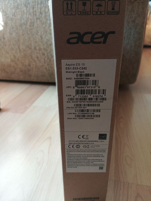 Laptop Acer Aspire Ekran 15,6",kompletny i  zadbany + gratisy