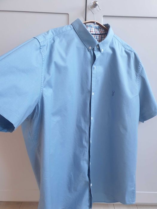 Niebieska koszula męska Next 2XL z krótkim rękawem