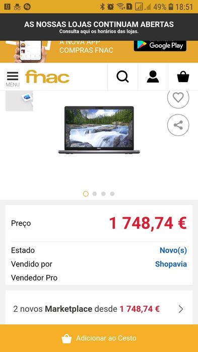 Portátil/Workstation Dell Precision 3550 novo na caixa