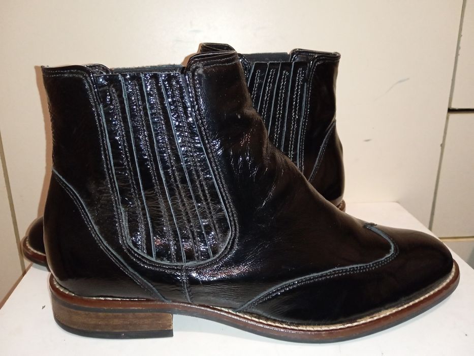 Брендові шкіряні теплі Челсі евро зима Roberto Santї Італія р.40,26