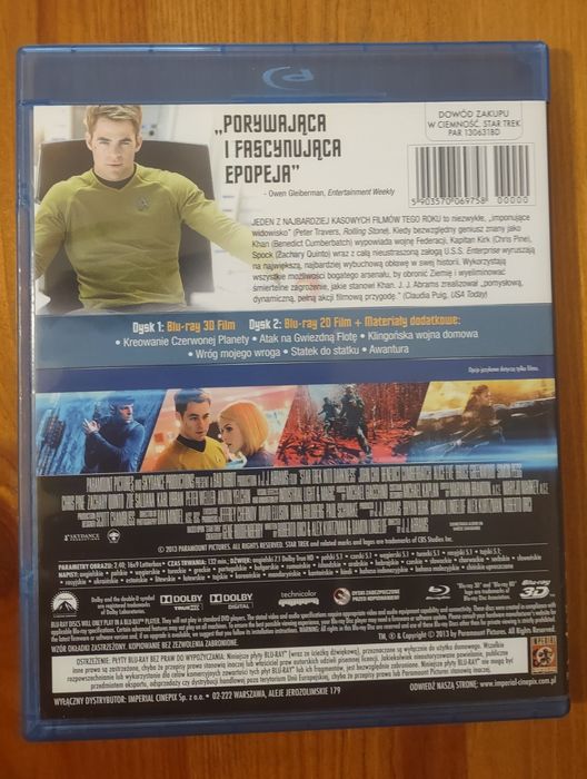 Star Trek , W Ciemności Blu-Ray 3D