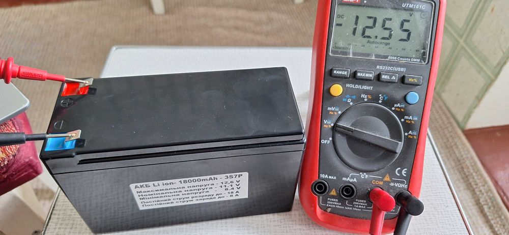 Аккумулятор Li-Ion 12V. 18Ah