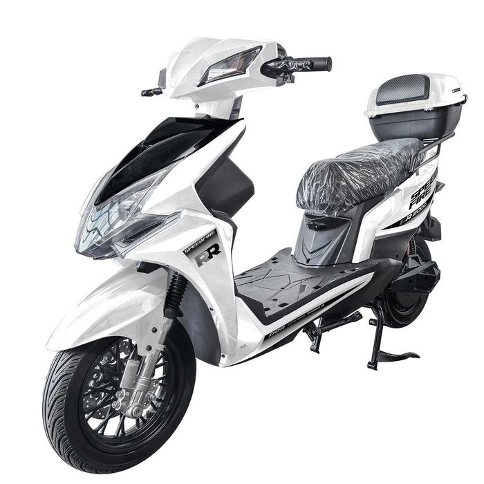 Безкоштовна доставка додому. Електроскутер Corso «SPEEDFIRE», двигун 2000W, акумулятор 72V 30Ah літій-залізо-фосфатний, білий, колеса 12"