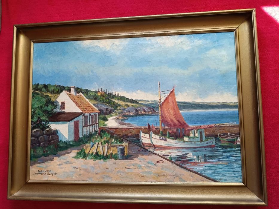 Stary obraz na płótnie Svend Arvidsen 1908- 1971