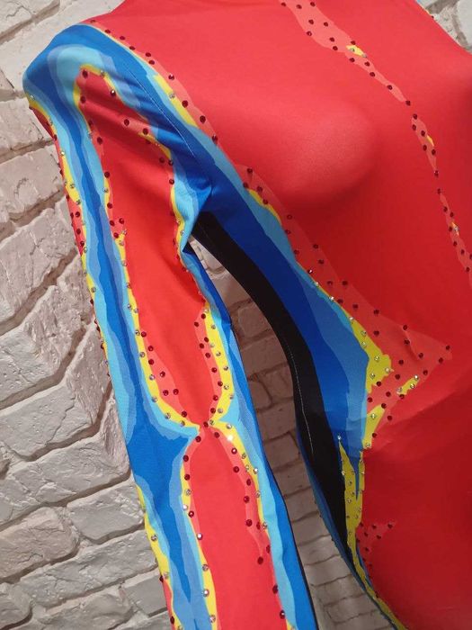 Комбінезон принт зі стразами зріст 162+