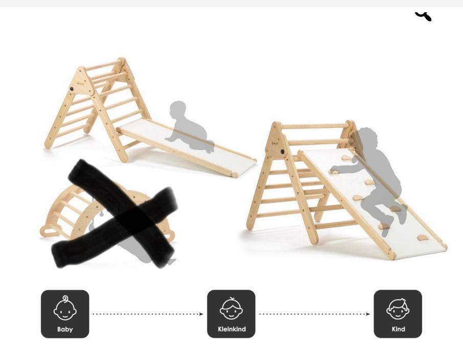 Ścianka wspinaczkowa drabinka zjeżdżalnia dla dzieci Montessori Nowa