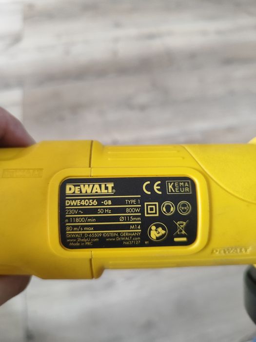 Szlifierka kątowa DeWalt 115mm, 800wat, DeWalt DWE4056