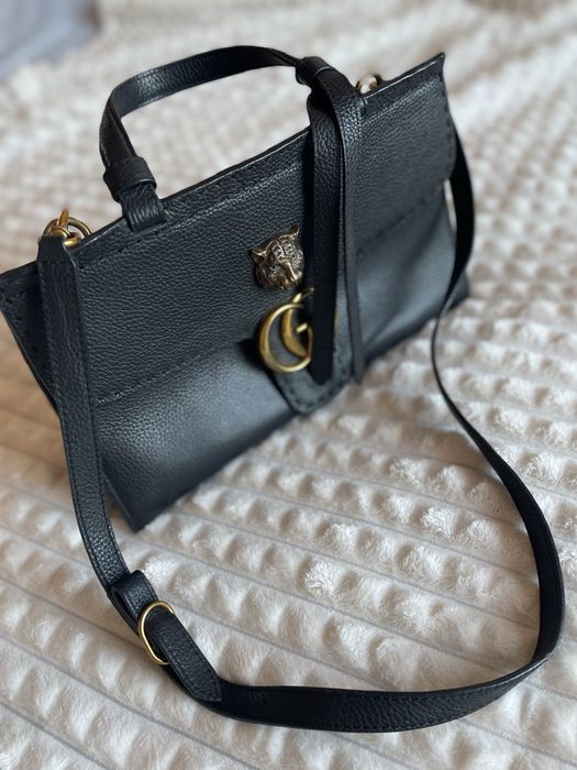 Gucci GG Marmont Animalier сумка чорна шкіра Medium вінтаж
