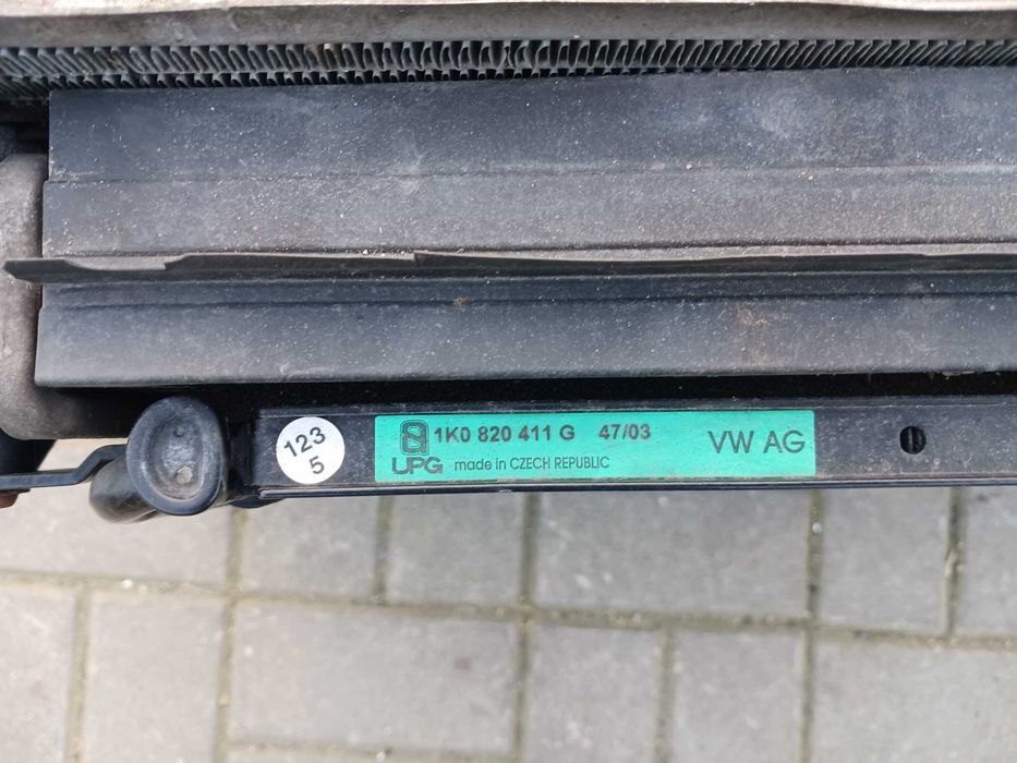 VW GOLF 5  AUDI SKODA 1.9/2.0 komplet chłodnic wentylatory