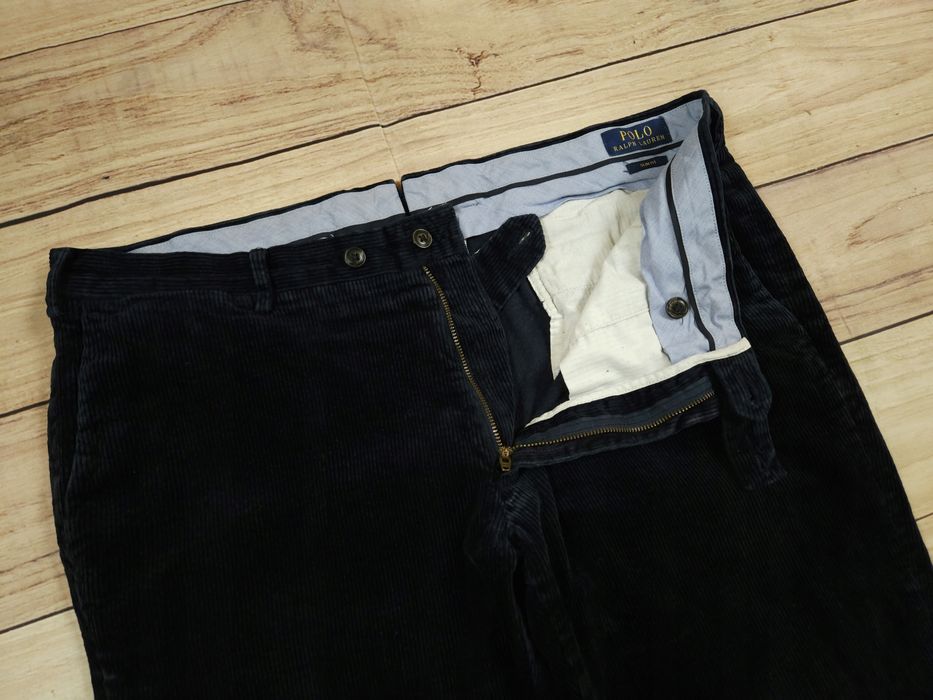 POLO RALPH LAUREN Spodnie Sztruksowe Męskie Granatowe r. 38/32