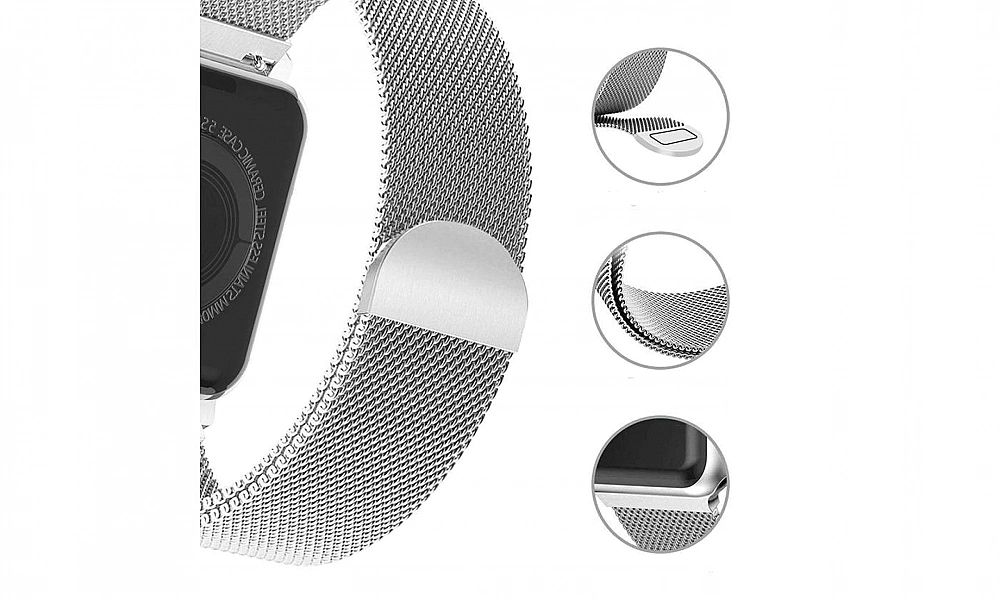 Srebrna bransoleta Tech-Protect do Apple Watch 42mm - stalowa elegancj