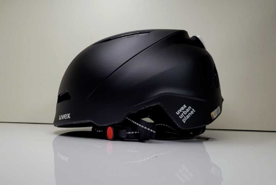 Kask rowerowy MTB miejski Uvex Urban Planet LED black mat 58-61cm
