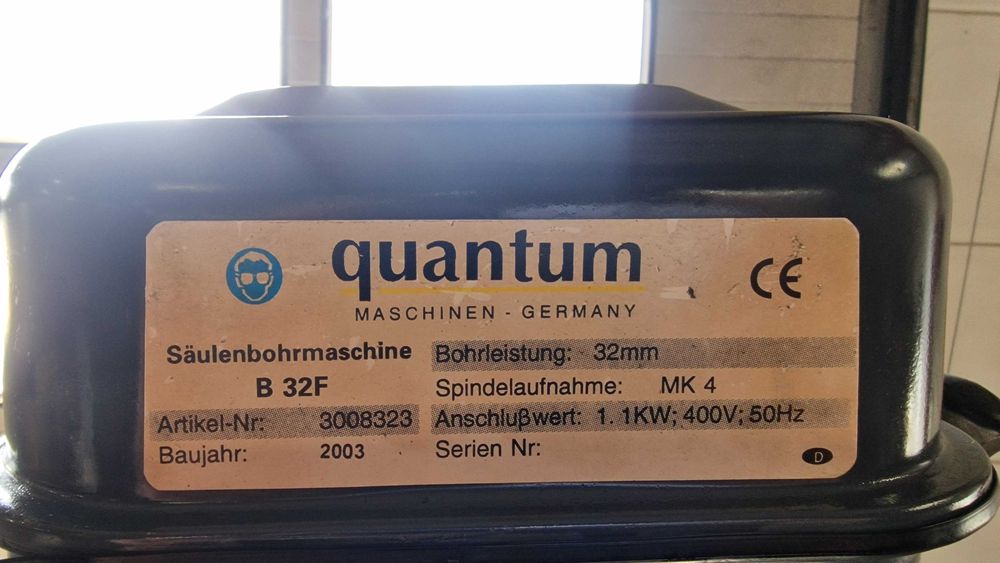 Wiertarka kolumnowa do metalu Quantum B32