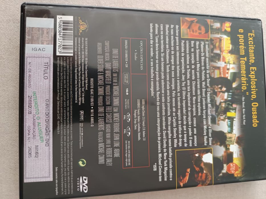 DVD o ano do dragão