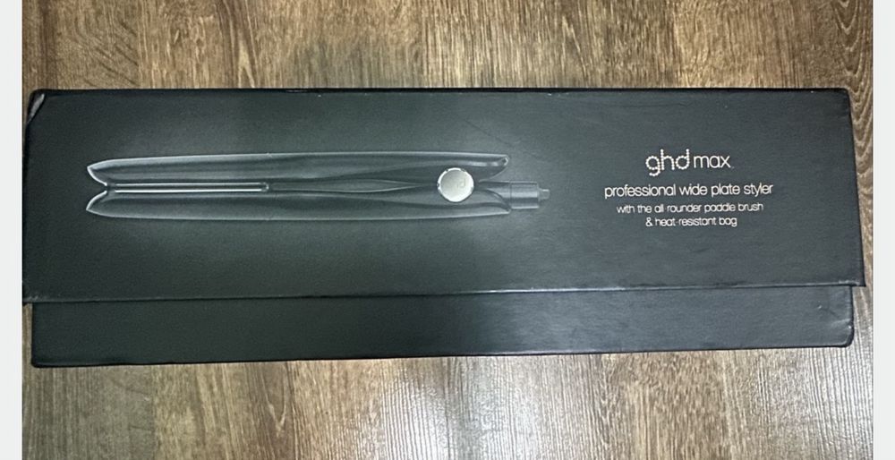 Ghd max Великобританія  лімітка подарочний набір утюжок з широкими пластинами праска для волосся з чехлом та щіткою для волосся