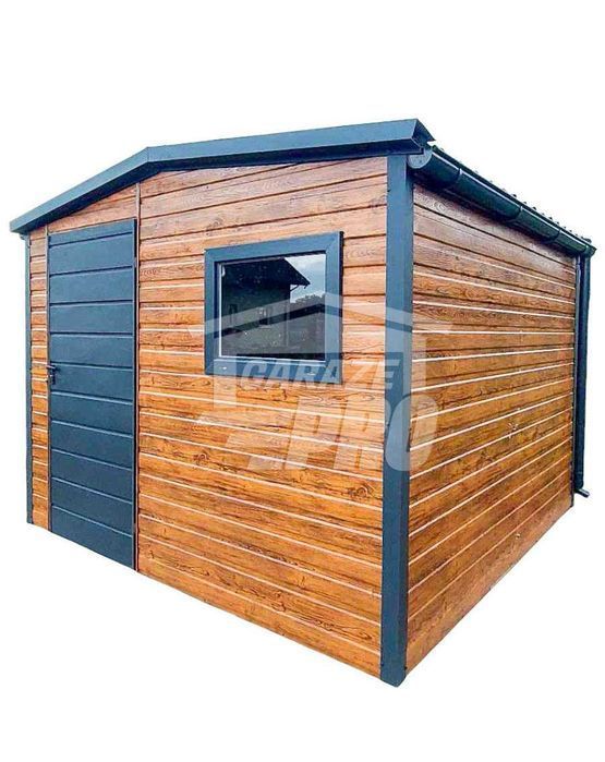 Schowek domek ogrodowy 3x4m drzwi okno blachodachówka rynny dach GP462