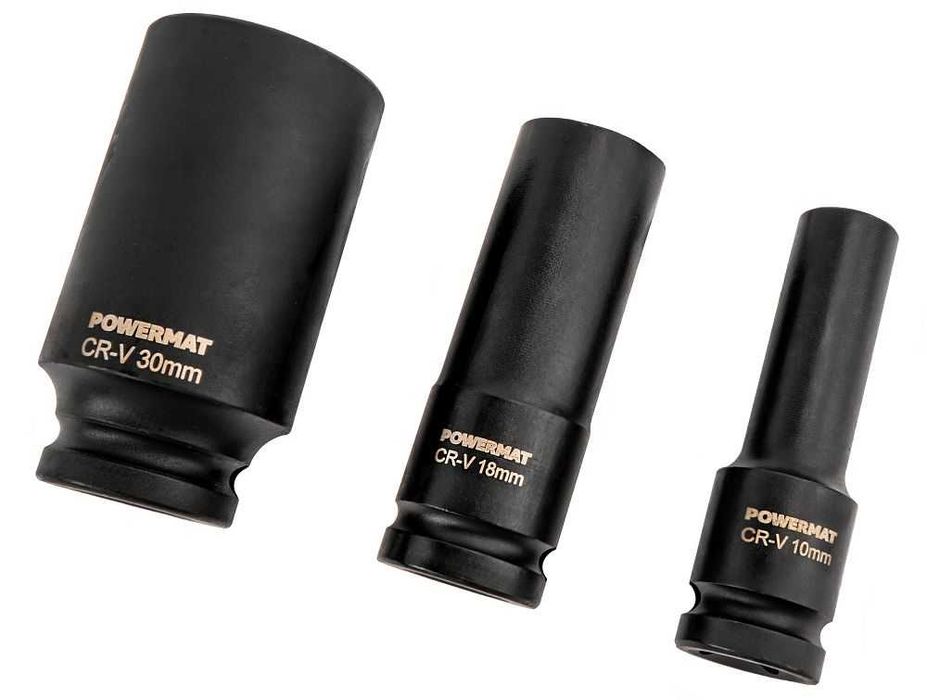 POWERMAT Zestaw Nasadek Udarowych 10-30mm Hex 15szt 1/2" 78mm PM1383