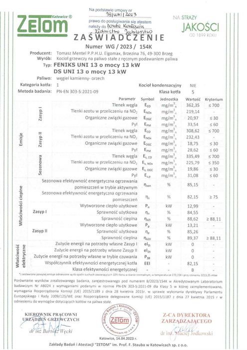 Kocioł Węglowy 13 kW Klasa 5 Ecodesign | Piec Zasypowy | Obsługa klienta 7 dni w tygodniu