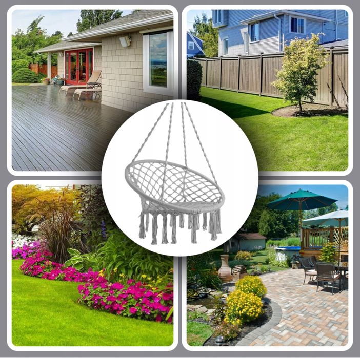 Fotel Hamak Wiszący Huśtawka Ogrodowa Domowa Kokon Bocianie Gniazdo