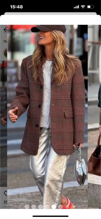 Пиджак натуральная шерсть ZARA