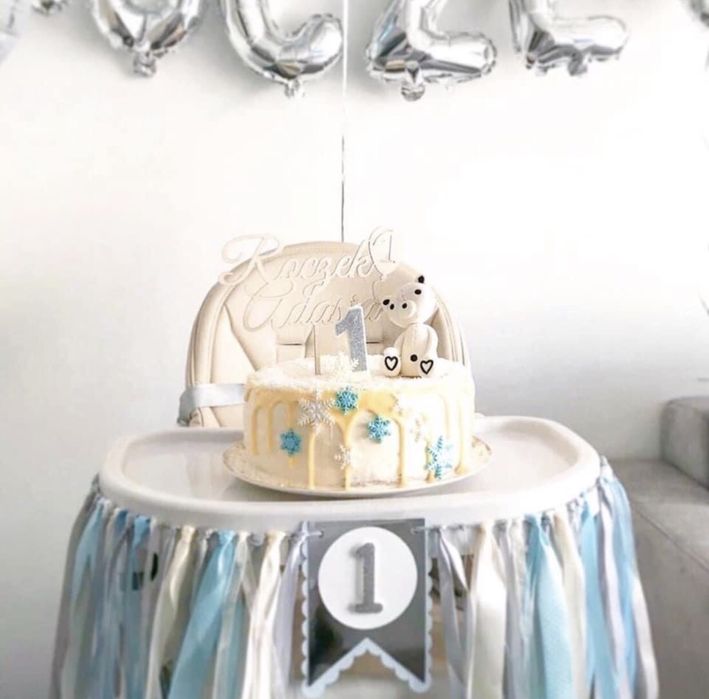 Girlanda urodzinowa baner banner urodzinowy na roczek urodziny chrzest