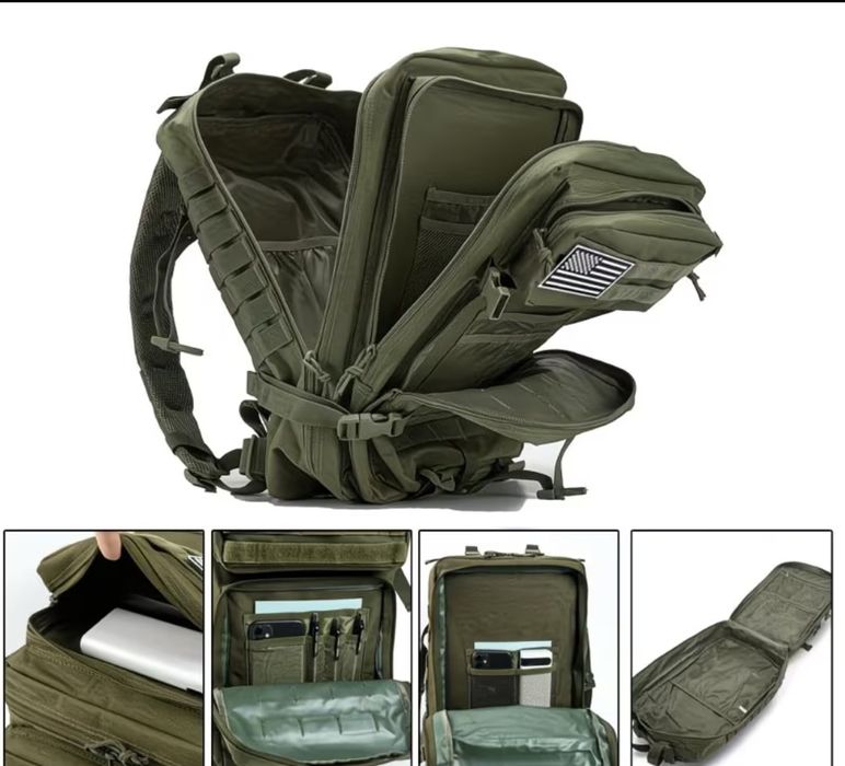 Рюкзак тактический MOLLE 50л. хаки, пиксель