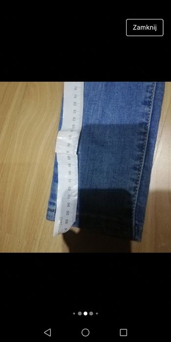 Spodnie jeans damskie S