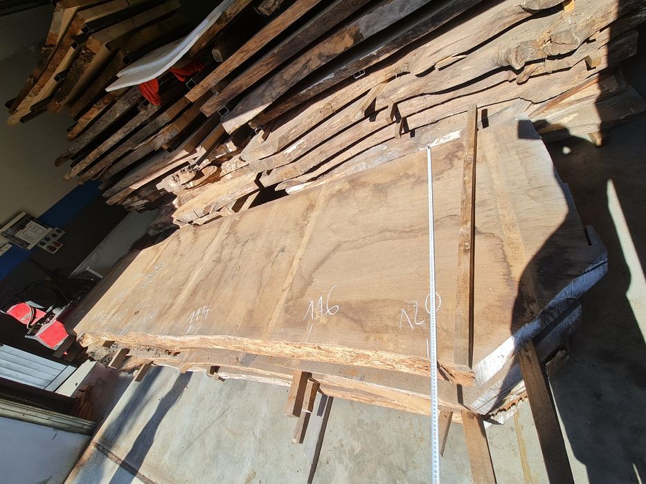 Stół dębowy drewniany lity monolit blat wood