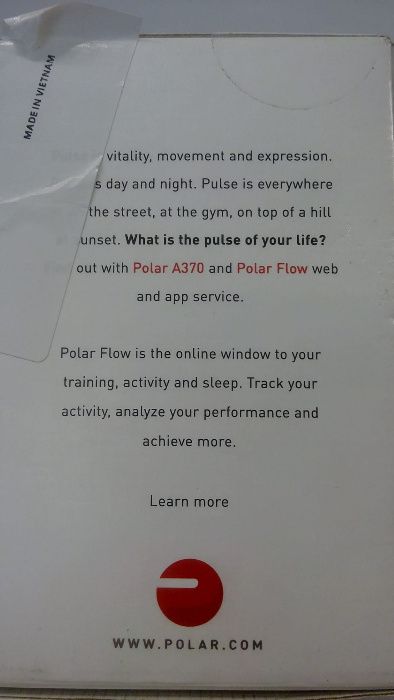 Relógio Fitness Polar A370