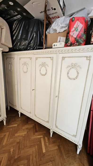 Szafa neoklasyczna  kremowa ludwik XVI prowansalskie shabby chic.