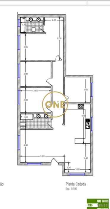 Excelente Moradia T3 em projeto com lote de 1.100m2 nos Foros de Salva