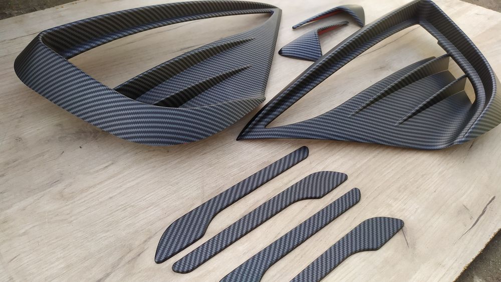 Комплект накладок Тесла модель 3, Y карбон матові тюнінг