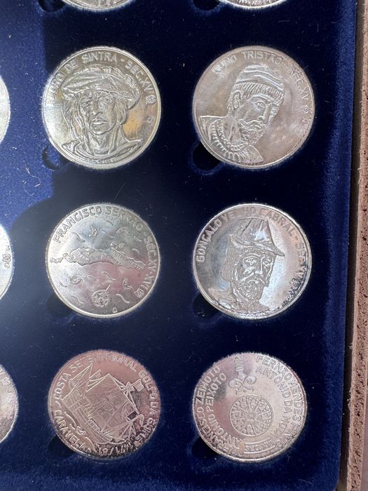 Coleção 20 Medalhas Descobrimentos em Prata 925‰ - Jornal de Notícias - Completa