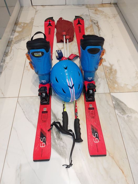 Narty slalomowe Atomic Redster S9 131cm zestaw buty, kijki i kask